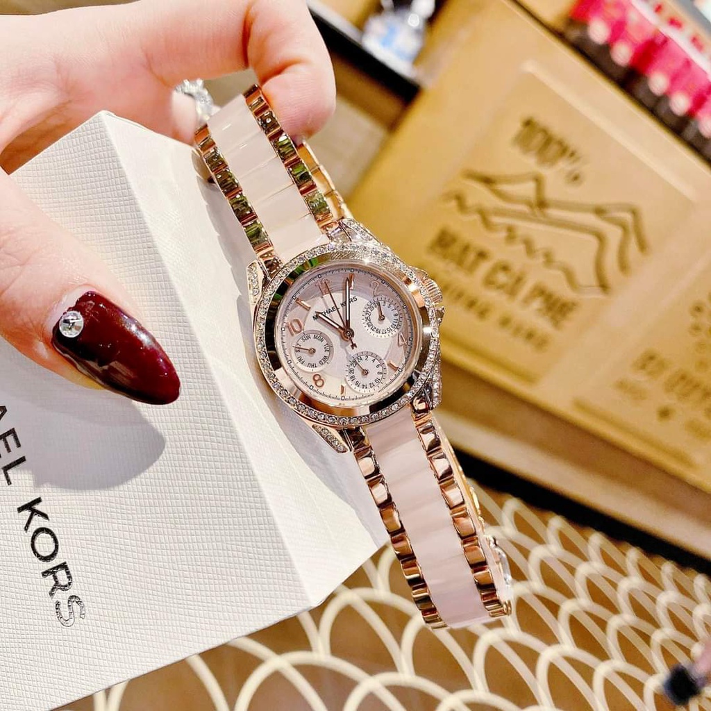 Đồng Hồ Nữ Michael Kors MK6175 Màu Rose Gold cực xinh size 32mm