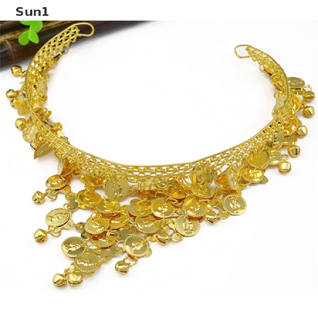 Sun1 &gt; Băng Đô Đính Đồng Xu Phụ Kiện Múa Bụng Cho Nữ