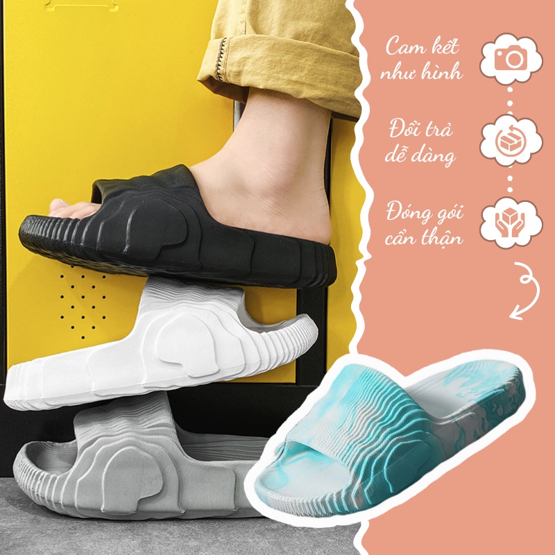 Dép quai ngang Azilet 2022 bản đúc nguyên khối, dép quai ngang Unisex, dép vân gỗ loang - 3263W