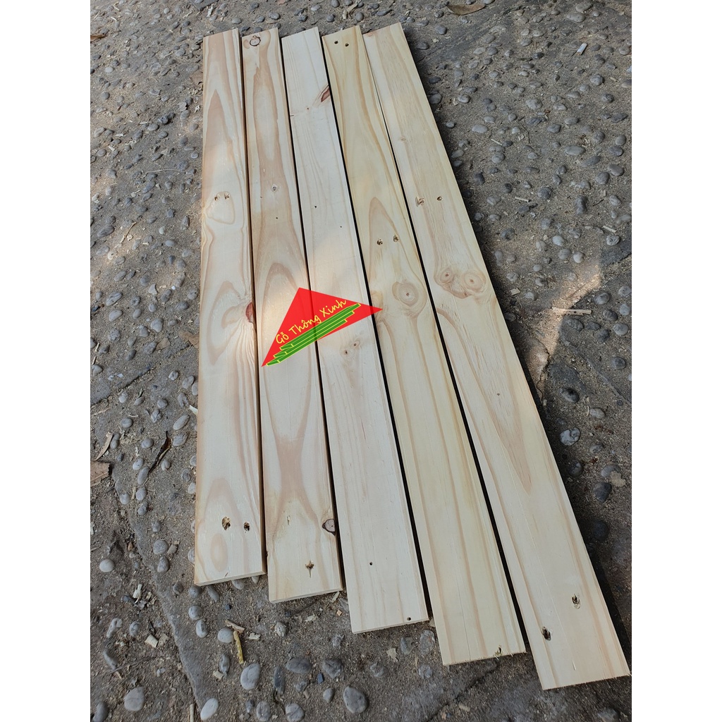 Bó 5 thanh gỗ thông pallet dài 1m, rộng 7cm, dày 1.4cm được bào láng đẹp 4 mặt thích hợp đóng thùng gỗ, thùng trồng cây,
