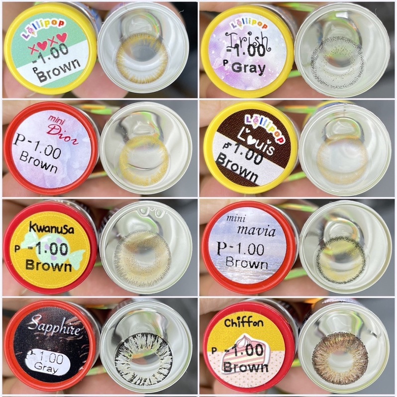 {Cận 1.00}-Lens Kính áp tròng Cận ( Giá 1 đôi-Kèm Khay)