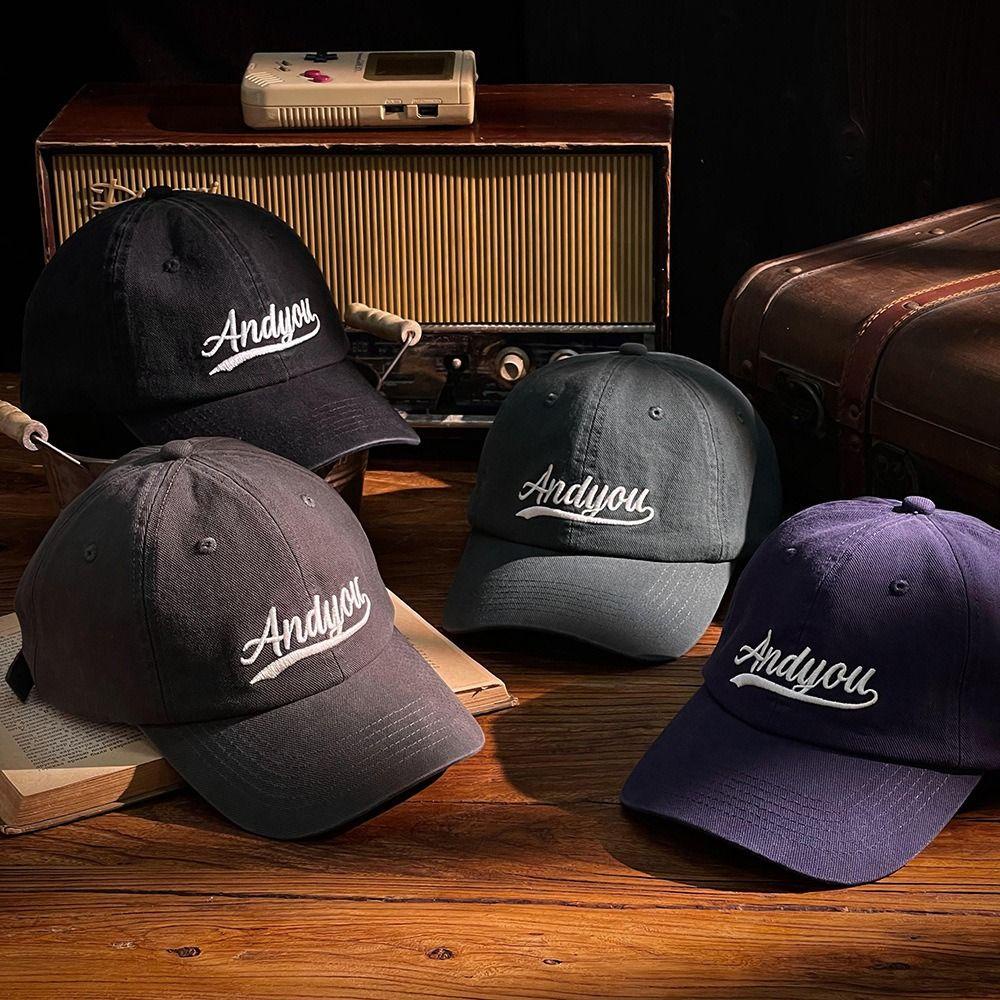 Mũ Lưỡi Trai Cotton Thêu Chữ Phong Cách Hàn Quốc Thời Trang Cho Nam