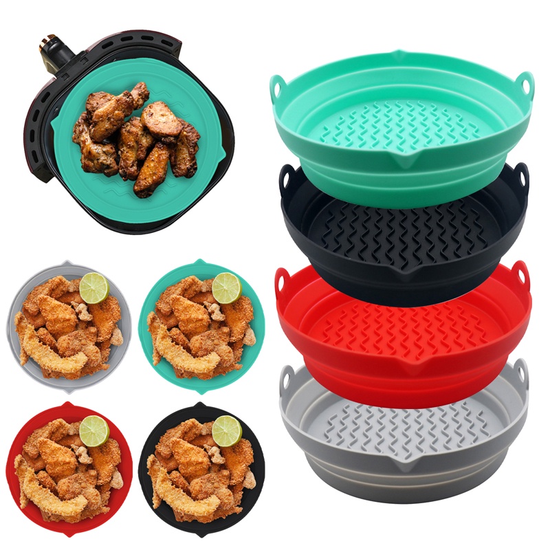 Nồi Chiên Không Dầu Bằng Silicone Chống Dính Có Thể Gấp Gọn Tiện Lợi