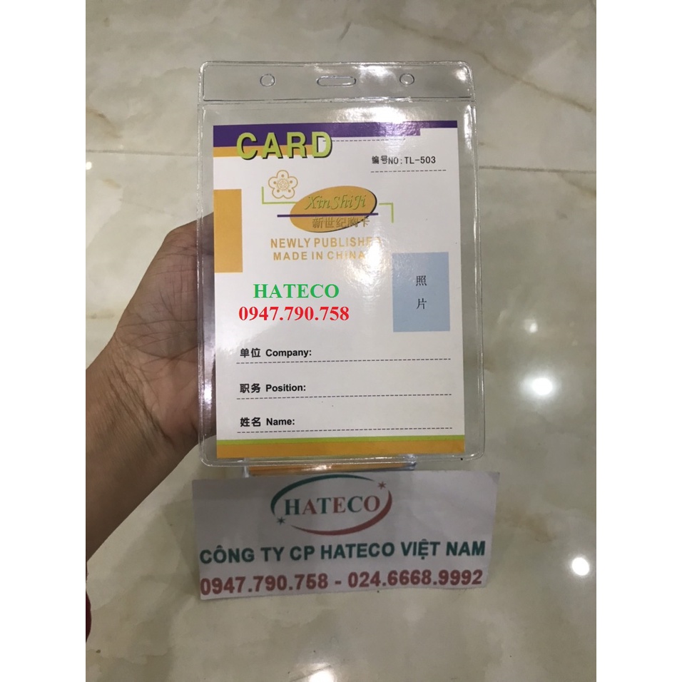 50 BAO THẺ TÊN 503, DỌC, KT 110*160mm  - Thẻ đeo nhân viên