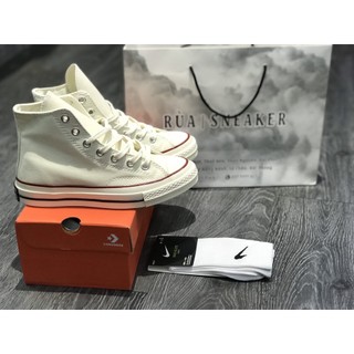 Siêu Phẩm Giày Thể Thao Sneaker Giày Con/Verse Kem Cao Cổ Cao Cấp Ảnh Thật+Tặng Tất+Frfeeship