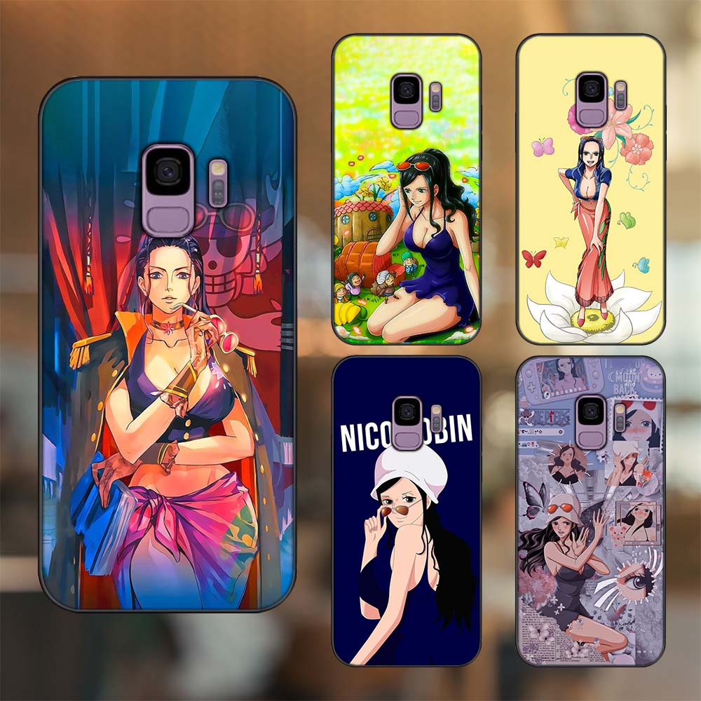 Ốp lưng Samsung S9 viền đen in hình Nico Robin One Piece Đảo Hải Tặc