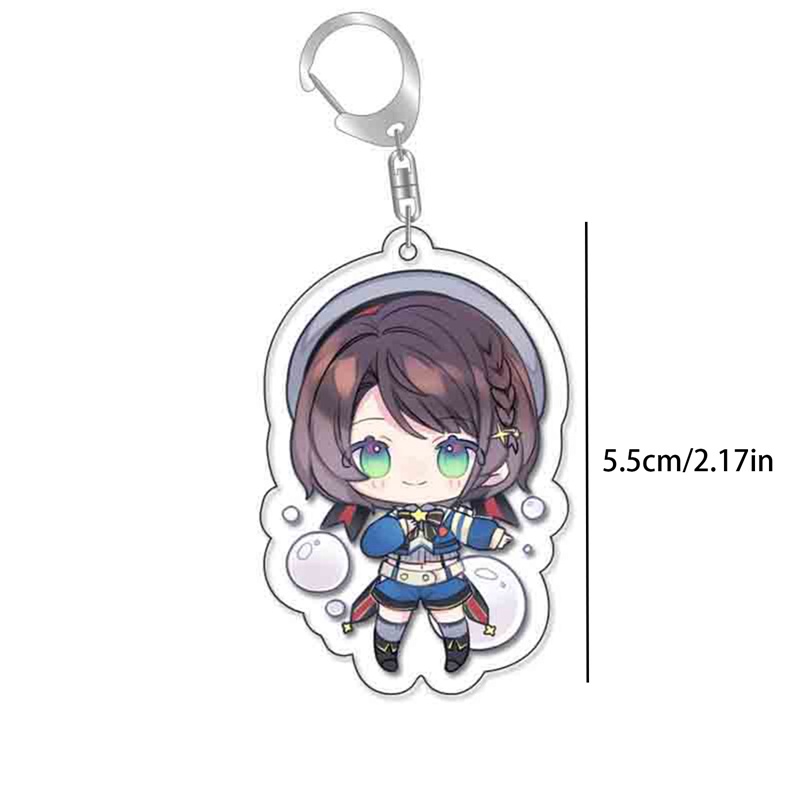 Móc Chìa Khóa Bằng Acrylic In Họa Tiết Hoạt Hình Hololive Vtuber Gawr Gura Watson Amelia Murasaki Shion Ookami Mio