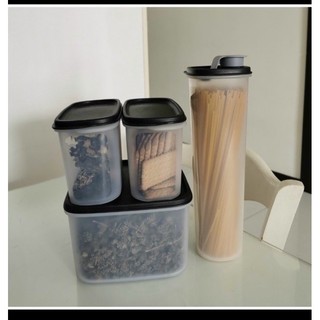 Bộ đồ khô 4 hộp có gác muỗng Tupperware - Hàng chính hãng Tupperware Việt Nam phân phối