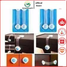 Sét 2 chiếc khóa gài tủ lạnh, ngăn kéo-bộ 2 khóa cửa tủ lạnh, ngăn kéo bảo đảm an toàn