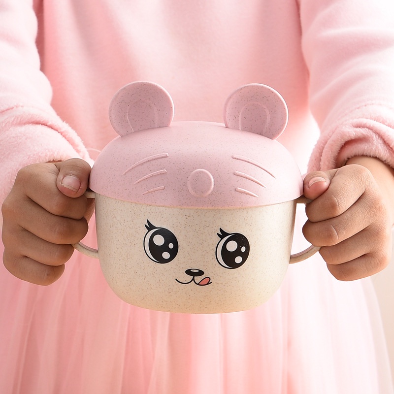 Bát Ăn Dặm Lúa Mạch Kiểu Nhật Hình Tai Mèo Dễ Thương Soika SAD02