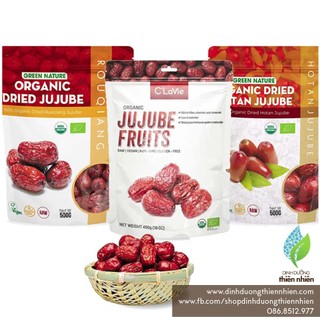 Táo Tàu (Táo Đỏ) Hữu Cơ Green Nature & C'Lavie Organic Dried Jujube Fruit