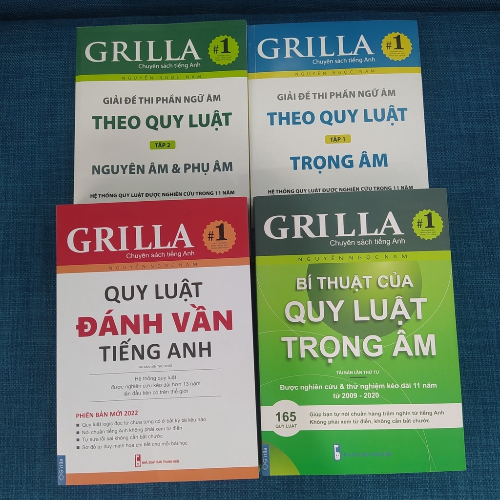 Sách Combo 4 quy luật đánh vần tiếng Anh, bí thuật trọng âm và giải đề thi phần ngữ âm - Tặng kèm app học vĩnh viễn