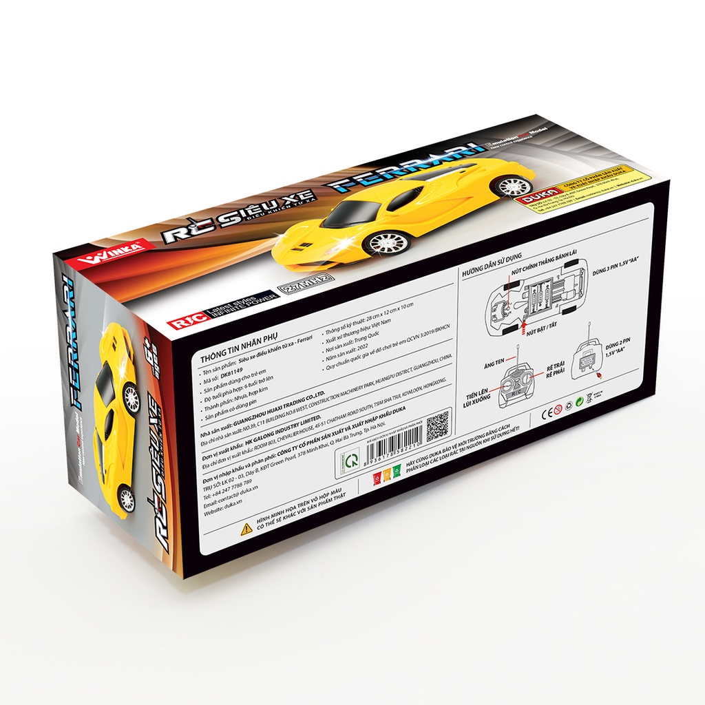 Đồ chơi Duka: Siêu Xe Điều Khiển Từ Xa - Ferrari DK81149