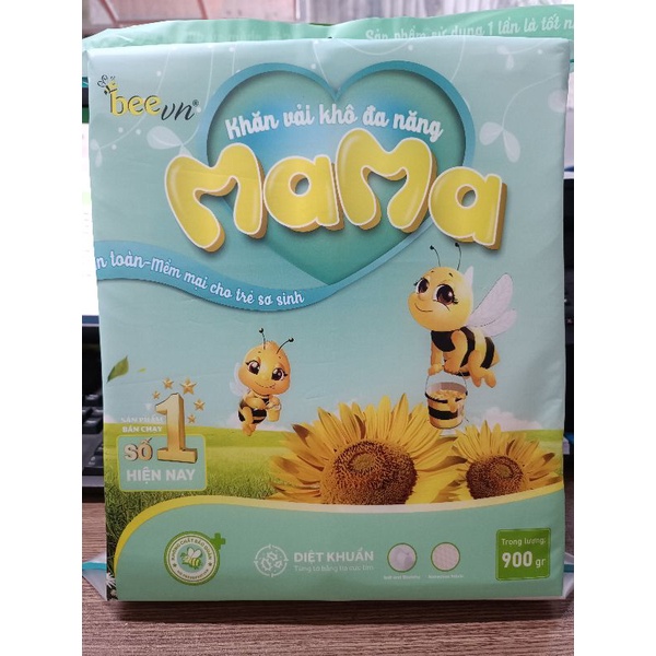 Combo 3 Bịch Khăn Khô, Khăn Vải Khô Đa Năng Mama 900 gram