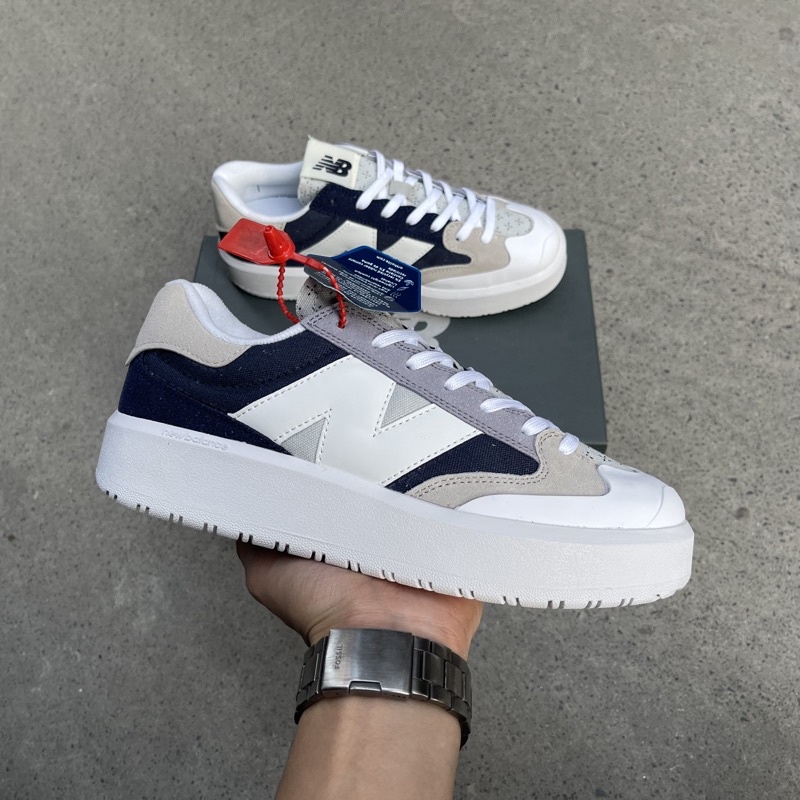 Giày thể thao NB crt302 trắng xanh than nam nữ