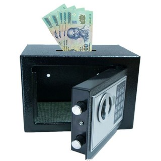 (Có Khe Đút Tiền) Két Sắt Mini 17E Khóa Điện Tử Chống Cháy Nổ