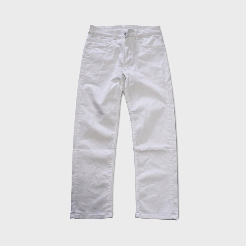 Quần jean xuông THE LABEL baggy màu trắng