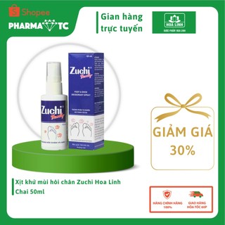 Zuchi Family, Dược phẩm Hoa Linh, xịt giày dép khử mùi hôi chân hôi giày, xịt thơm 50ml - PharmaOTC