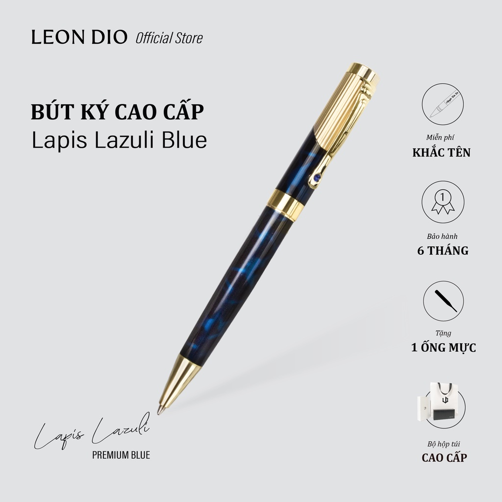 Bút Ký Cao Cấp Lapis LazuIi Leon Dio, Bút Bi Xoay, Mực Bi Ngòi 1.0mm