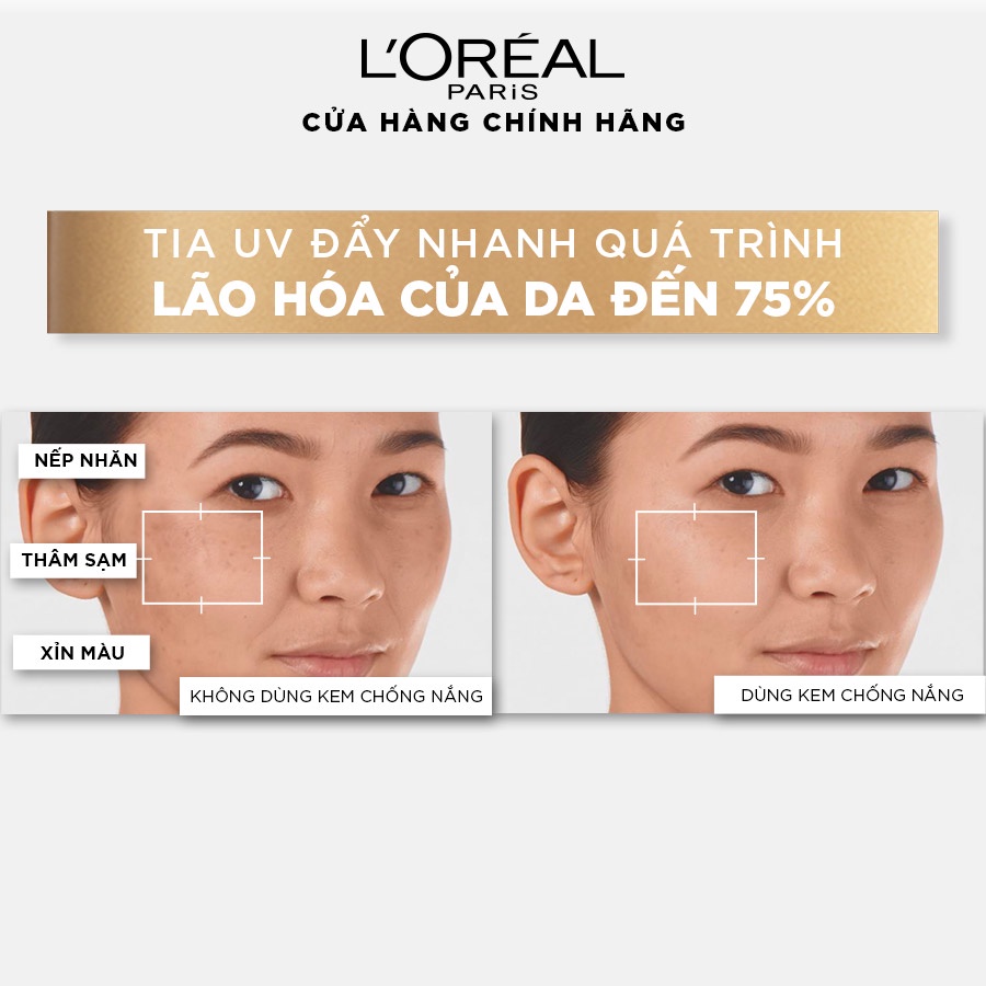 Kem chống nắng nâng tông giảm thâm L’Oreal Paris UV Defender 15ml