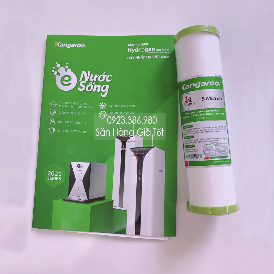 Bộ 3 lõi lọc nước 123 Kangaroo chính hãng / Máy lọc nước Kangaroo