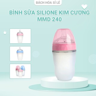 Bình sữa cho bé silicon kim cương MMD240 Gluck