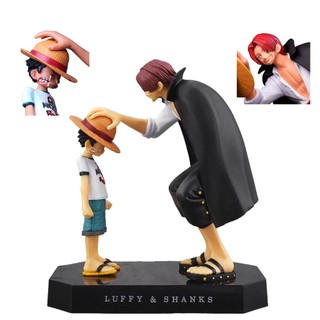 Mô hình One Piece Luffy và Shanks tóc đỏ cao 18cm khởi đầu của hành trình làm hải tặc của luffy từ đây ,figure one piece