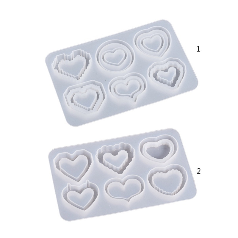 Khuôn Silicone Làm Đồ Trang Trí Thủ Công Hình Trái Tim Lắc Tay DIY