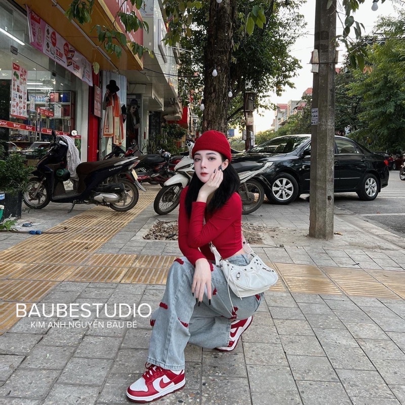 Áo cổ u tay dài thun dẽo - CarotShop