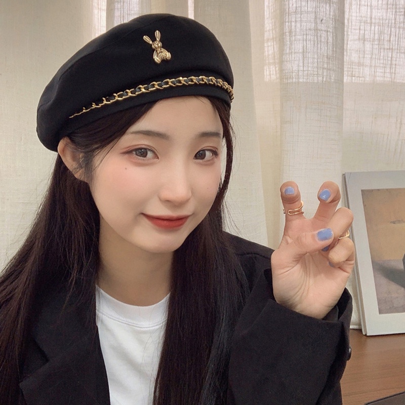 Mũ Beret Lông Thỏ Dễ Thương Xinh Xắn Cao Cấp
