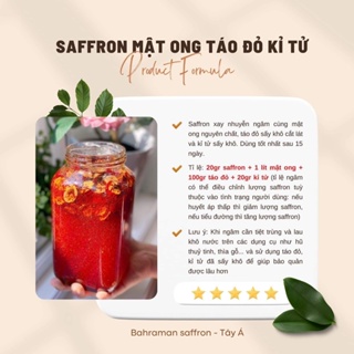 SAFFRON mật ong ngâm Kỷ tử, Táo đỏ giúp điều hoà nội tiết tố, đẹp da