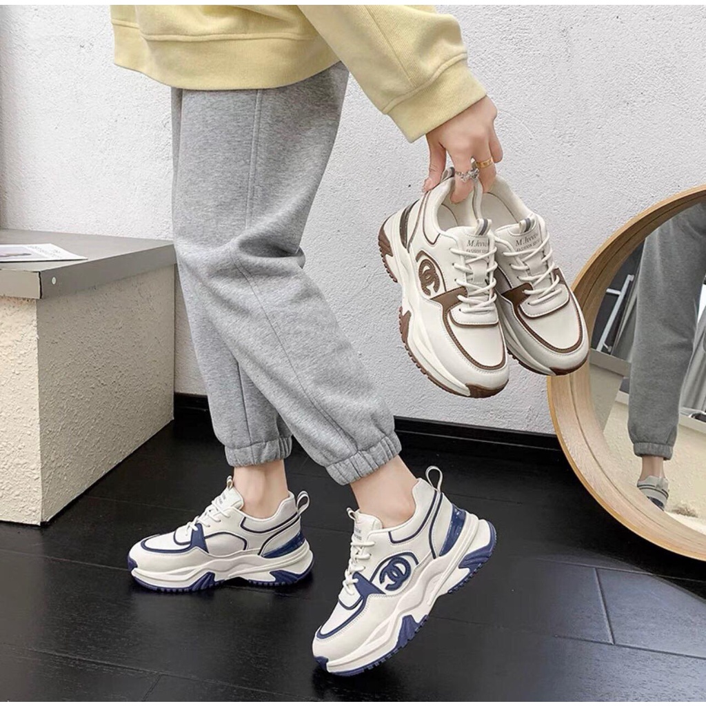 Giày sneaker độn đế ChaneI viền