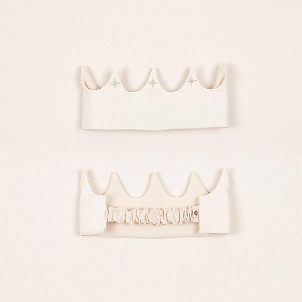 Băng Đô Cài Tóc Thêu Hình Vương Miện Phong Cách Hàn Quốc Dễ Thương Cho Bé Gái