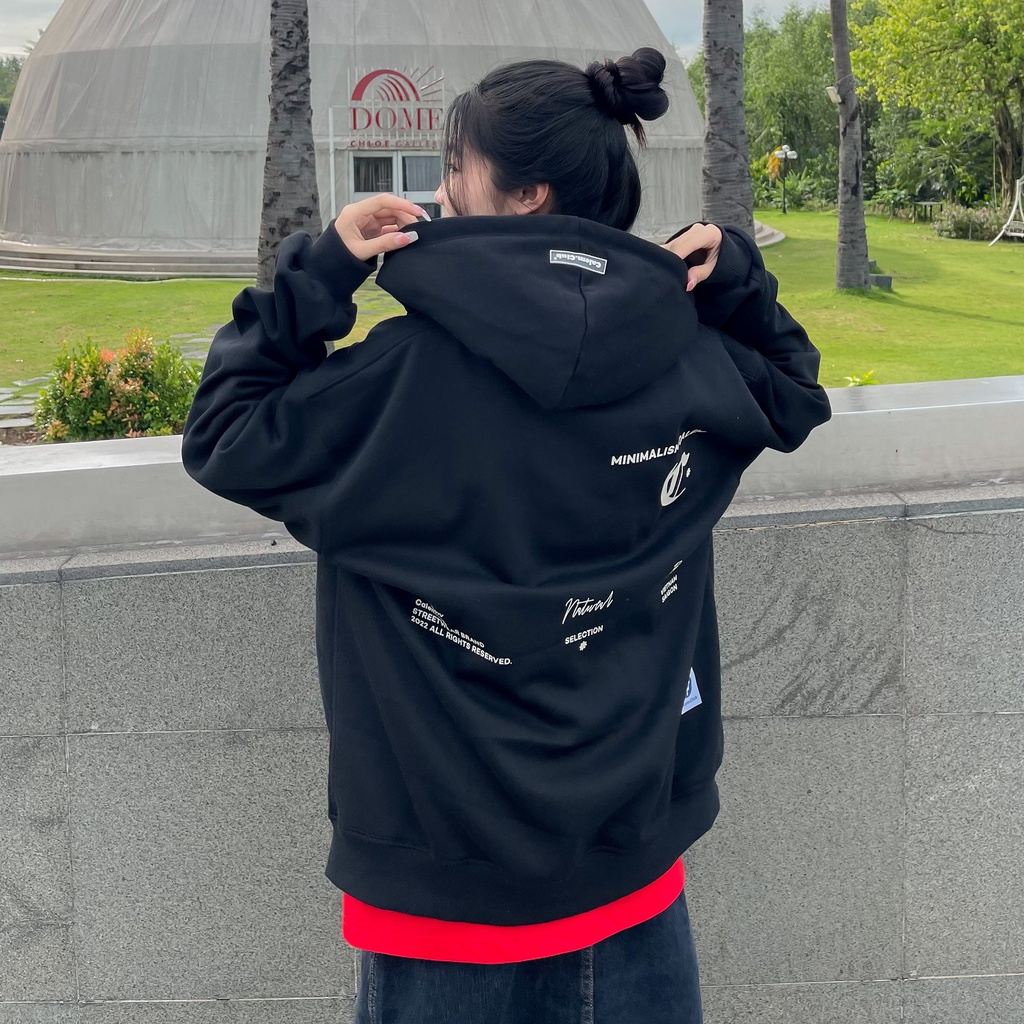 [SALE- NỈ MỎNG ] Calem Club - Áo khoác Hoodie Zip MINIMALISM chất nỉ lót bông form unisex | BigBuy360 - bigbuy360.vn