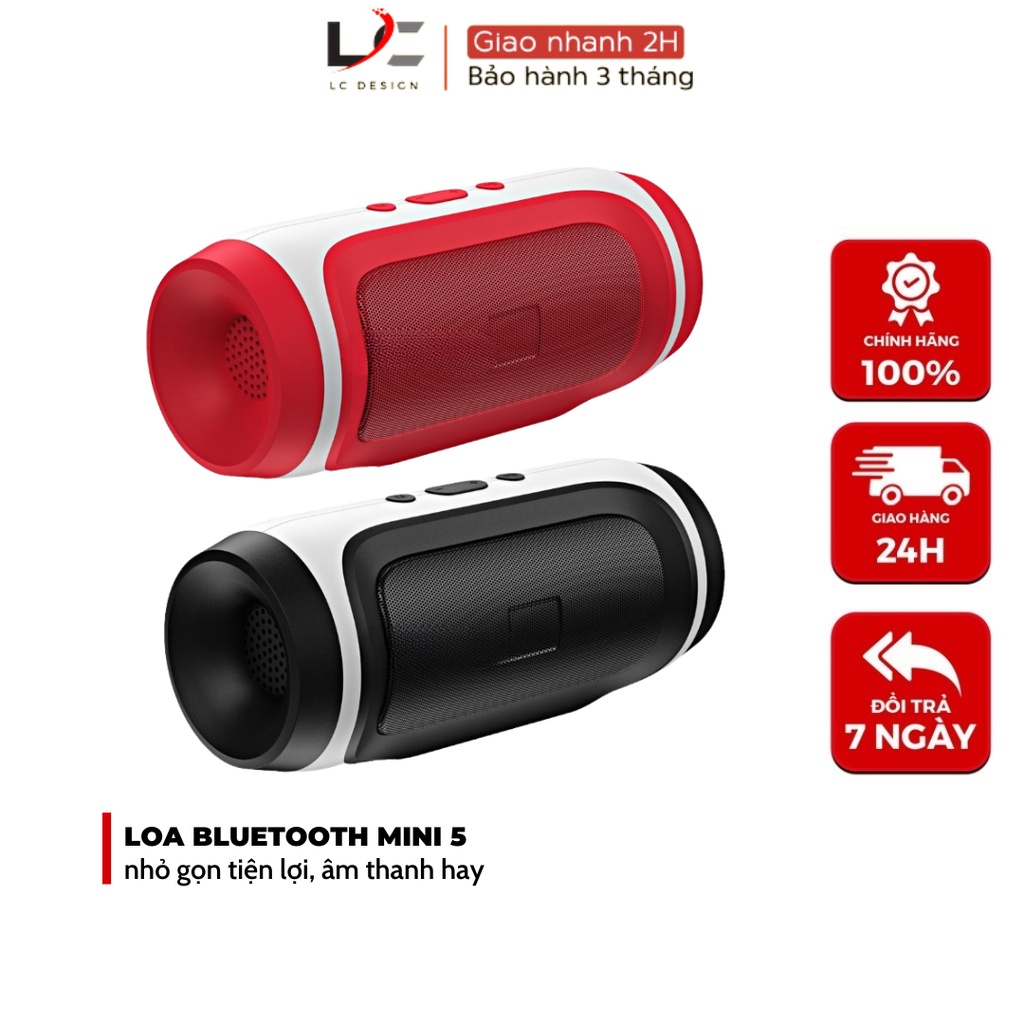 Loa Bluetooth Charge 5 mini bass mạnh nghe nhạc không dây kết nối cắm Usb thẻ nhớ giá rẻ- LC DESIGN