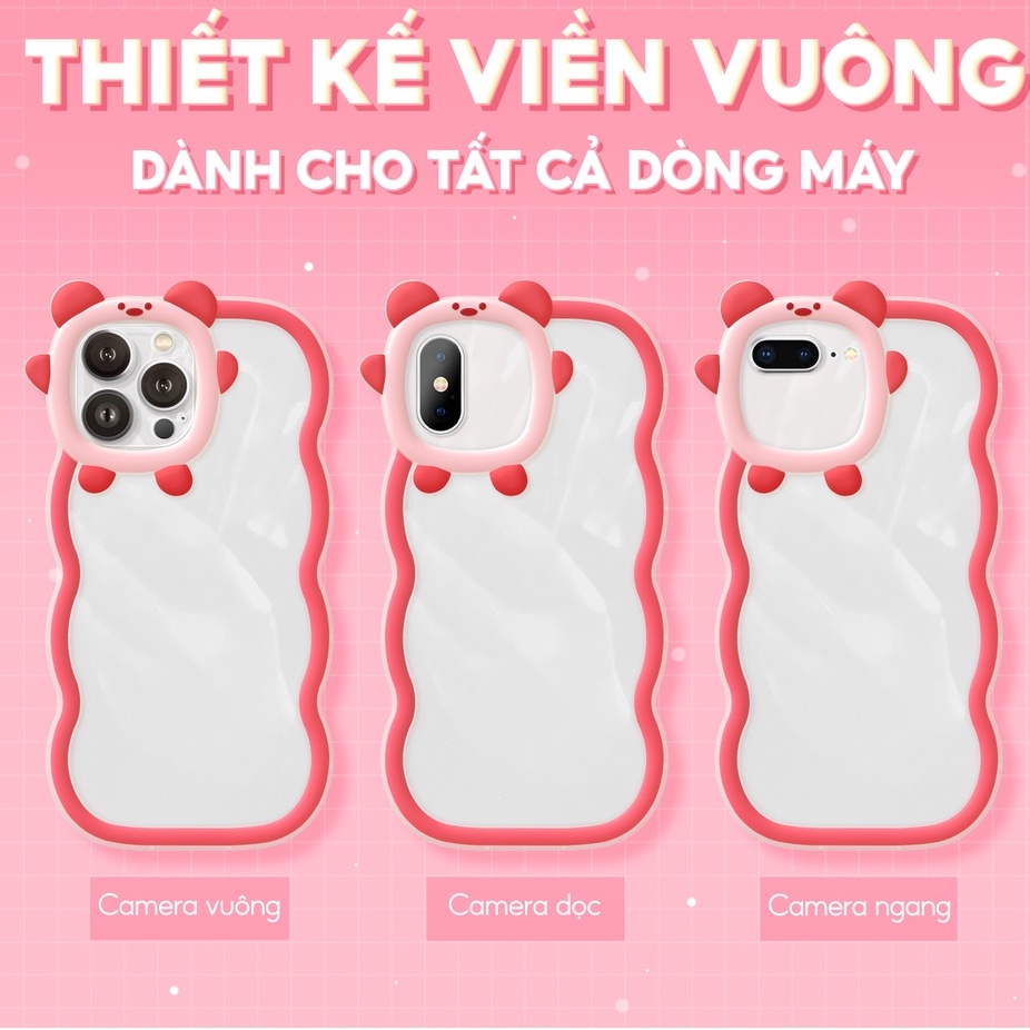 Ốp iphone viền gấu lượn sóng Blink Bear cute cho6plus/6s/6splus/7/7plus/8/8plus/x/xr/xs/11/12/13/14/pro/max/plus/promax0