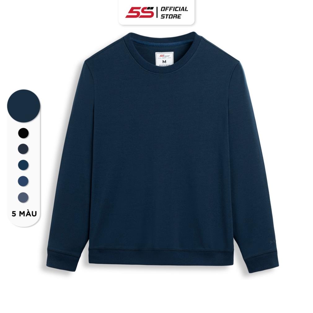 Áo Nỉ Nam 5S Premium, Chất Cotton USA, Dày Dặn, Mềm Mại, Thiết Kế Basic, Dễ Mặc (ANB22040)