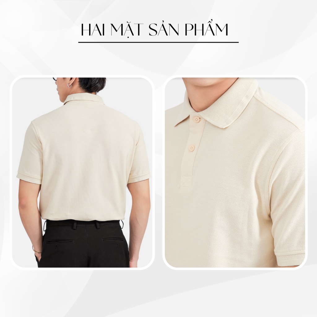 Áo thun polo nam trơn tay ngắn HUDOMAN form regular chất vải Cotton cá sấu thoáng mát bền màu AOPOLO-002