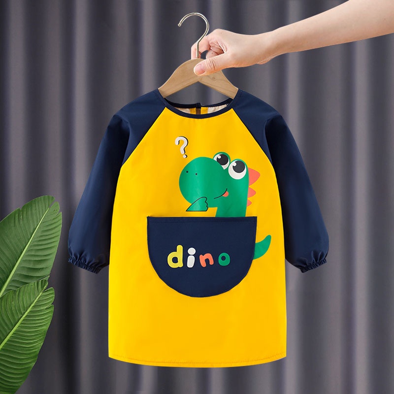 Tạp Dề Dài Đến Giữa Bắp Chân Bảo Vệ Chống Thấm Nước Chống Dầu Dành Cho Trẻ Em Vẽ Tranh