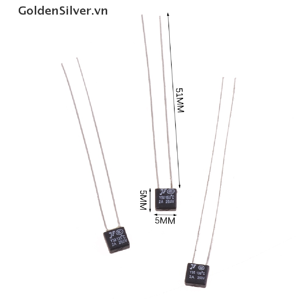 Set 10 Cầu Chì Động Cơ Quạt Tản Nhiệt 2A 250V 115 120 125 130 135 140 145 150 Độ Màu Đen