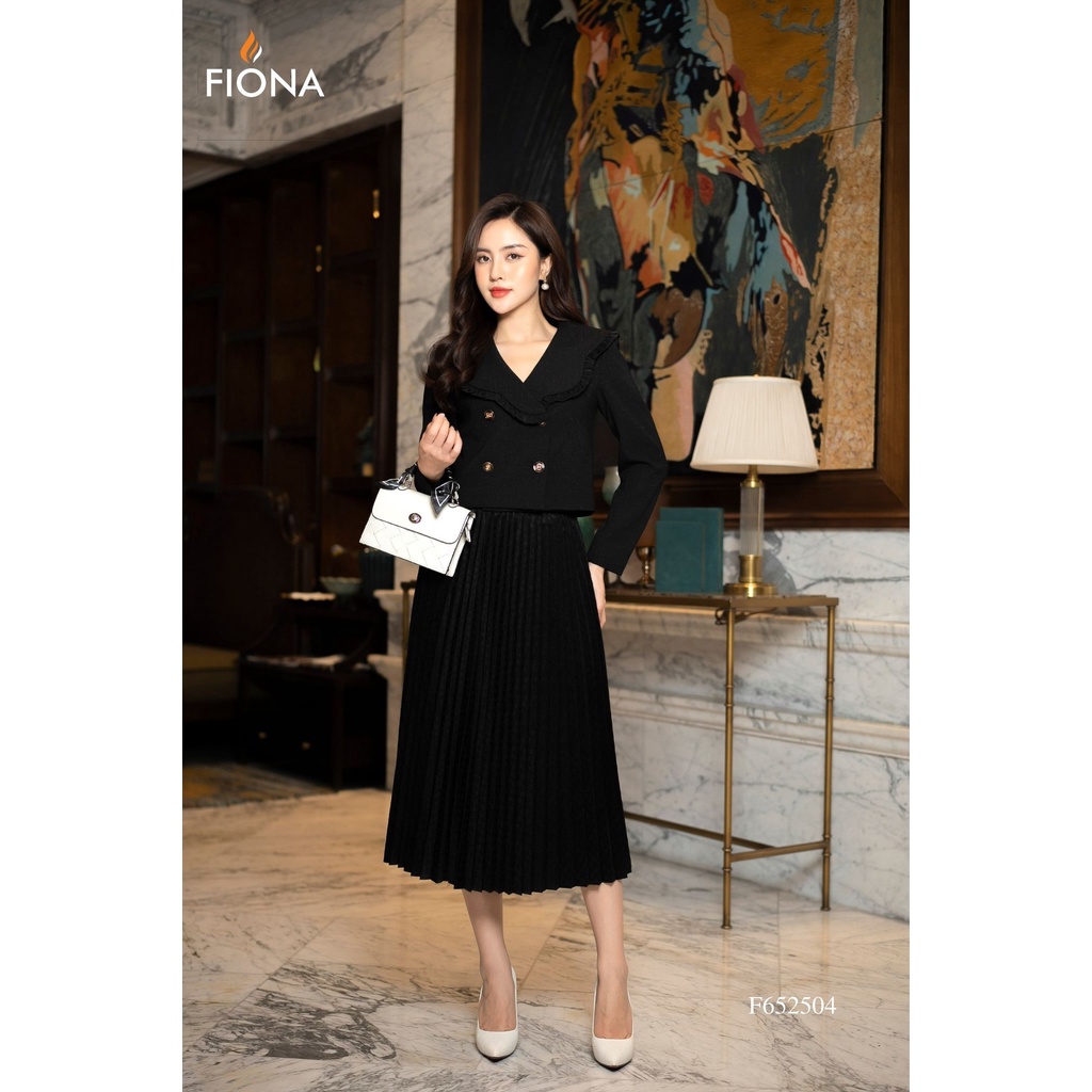 Áo vest Fiona dáng suông cổ lượn sóng F652504