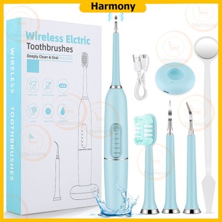 Bàn chải đánh răng điện làm sạch răng siêu âm, có thể sạc lại 5 chế độ, tẩy tích, chăm sóc răng miệng làm trắng