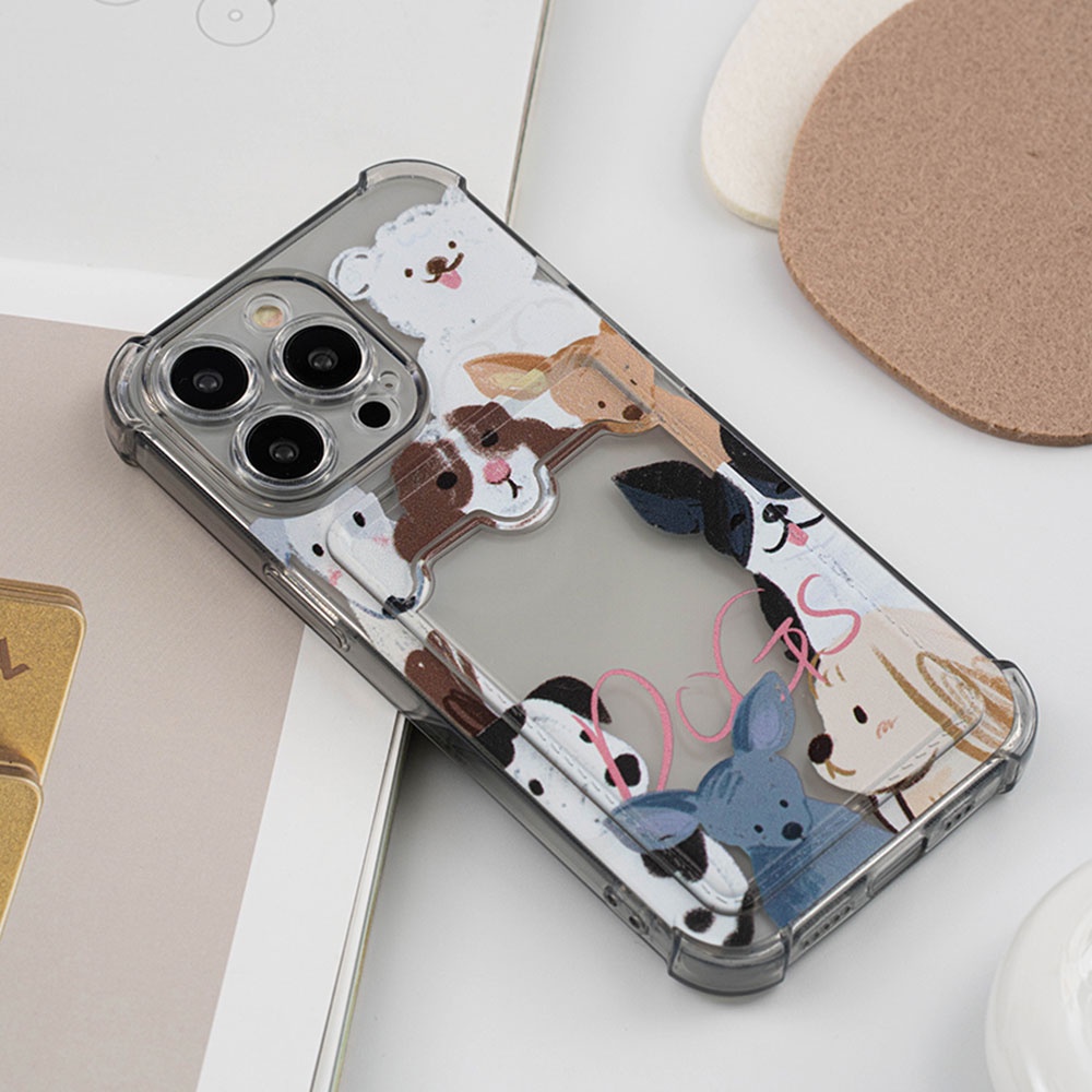 Ốp Điện Thoại TPU Dẻo Họa Tiết Hoạt Hình Chó Mèo Dễ Thương Chống Sốc Cho IPhone 11 12 13 14 Pro Max 14 Plus