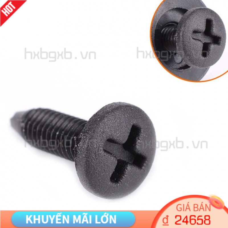 Set 100 Đinh Tán Nhựa Phụ Tùng Cho Xe Ô Tô Corolla/Honda Civic Accord