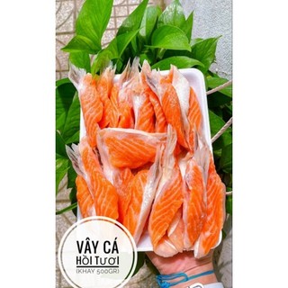 Vây cá hồi. khay 500g.