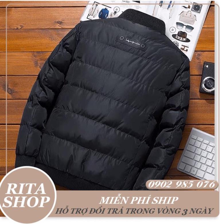ÁO KHOÁC PHAO NAM BOMBER 3 LỚP CHẦN BÔNG SIÊU ẤM- SIZE M L XL XXL