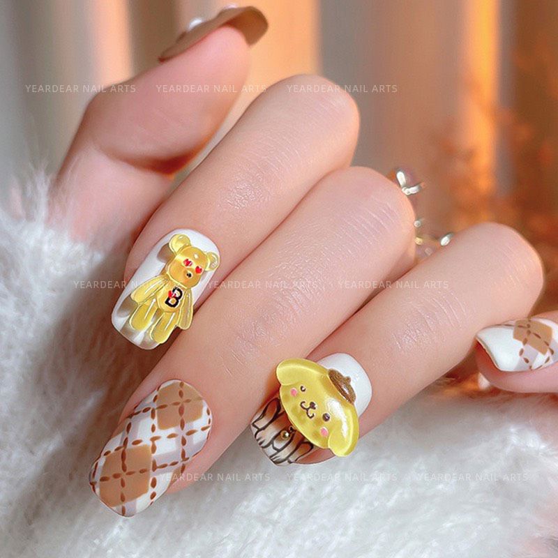 Charm con vật cute trang trí móng