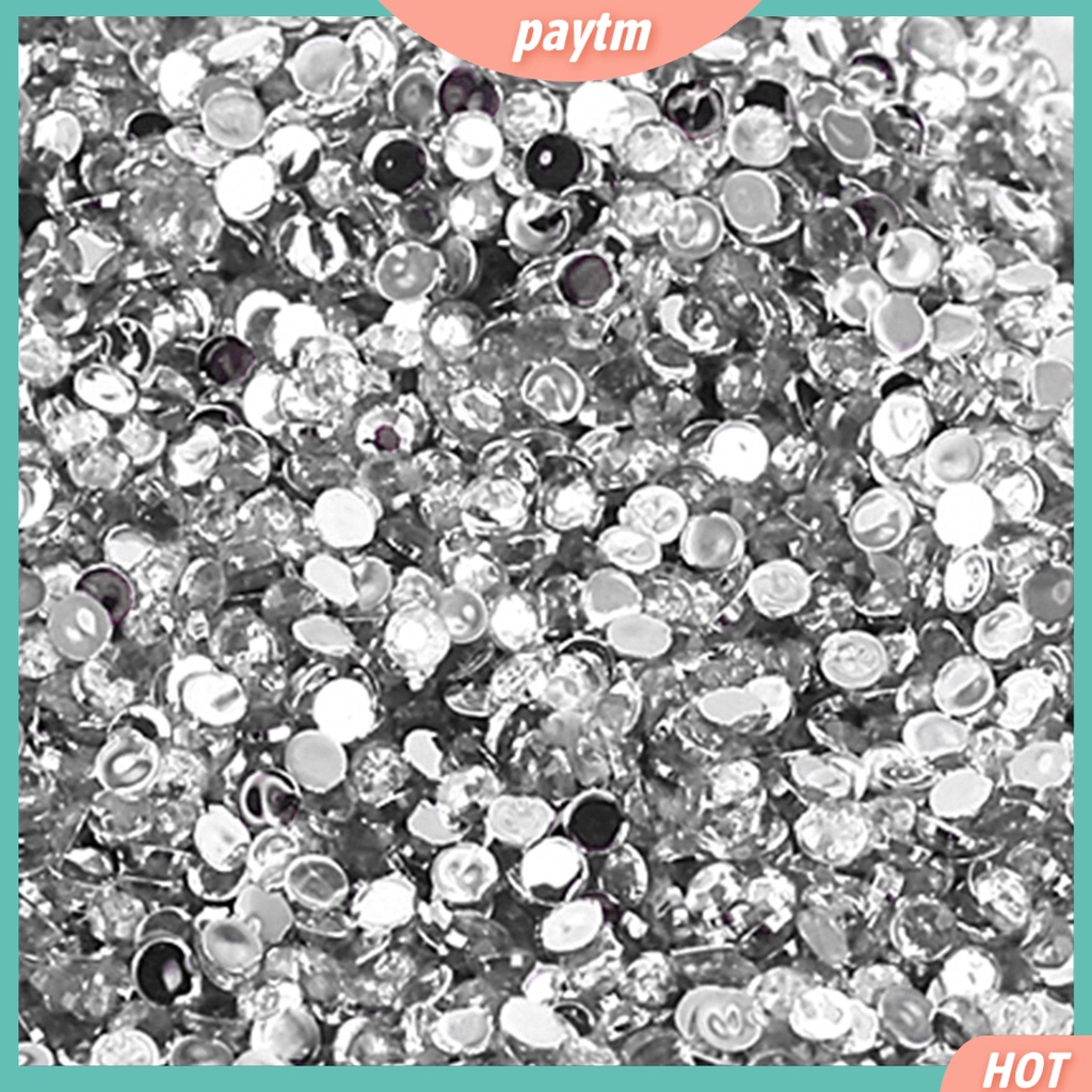 {PTM} Bộ 2000 hạt đá kim cương giả đầy màu sắc 3mm để trang trí móng tay đa năng