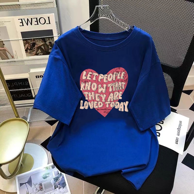 Áo thun FASHMILY 100% cotton tay ngắn dáng rộng phong cách thời trang Hàn Quốc mới 2023