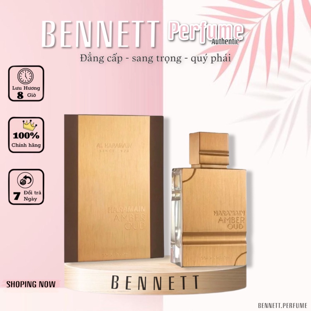 - 𝐁𝐄𝐍𝐍𝐄𝐓𝐓 - Nước Hoa Amber Oud Gold Edition | Nước hoa unisex | Trẻ trung và Cuốn hút